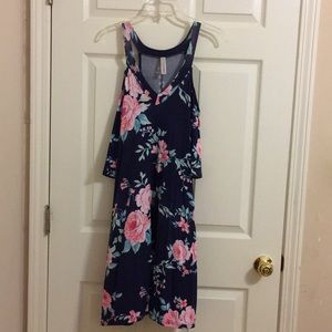 cold shoulder short sleeve boutique dress